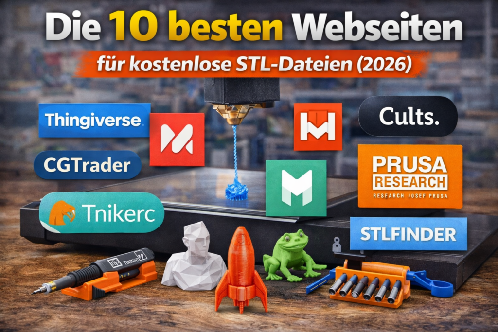 Die 10 besten Webseiten für kostenlose STL-Dateien 2026 – Plattformen für 3D-Druck Modelle