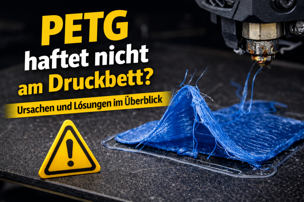 PETG haftet nicht am Druckbett – fehlgeschlagene erste Schicht beim 3D-Druck mit PETG
