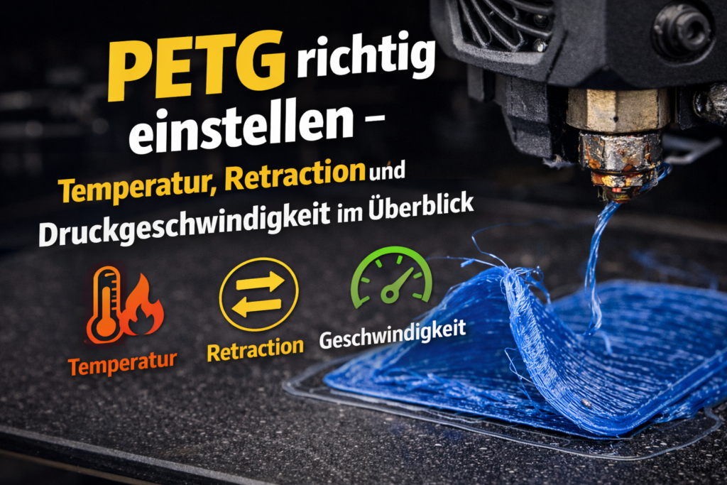 PETG richtig einstellen beim 3D-Druck – Temperatur, Retraction und Druckgeschwindigkeit