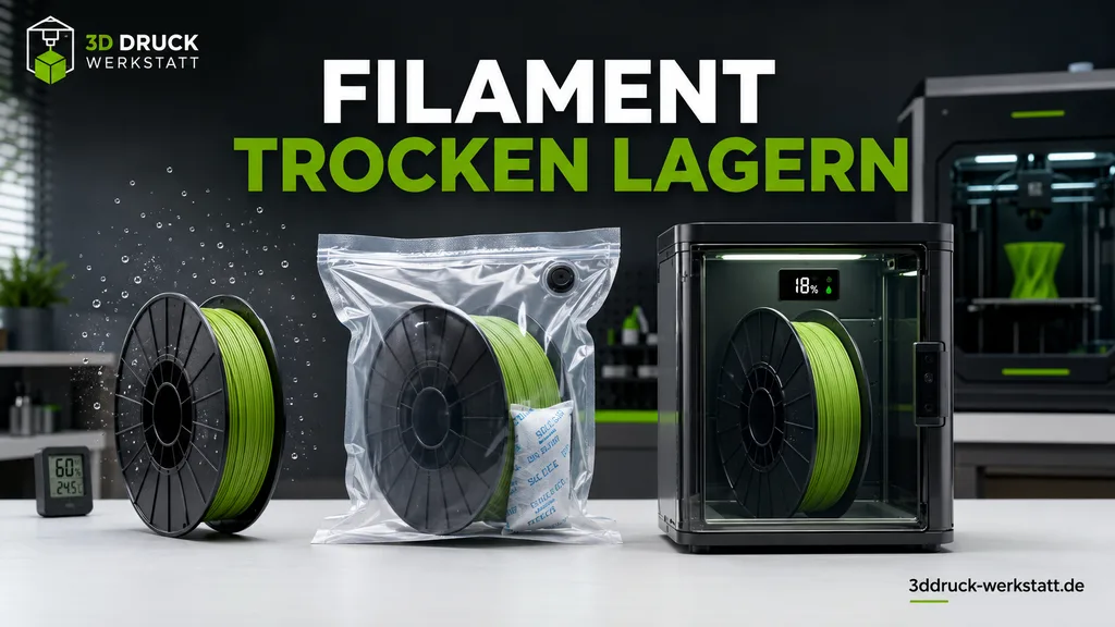 Filament trocken lagern mit Vakuumbeutel, Silicagel und Drybox